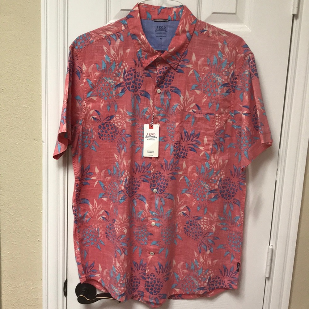 NWT-IZOD Size XL Men’s Dockside Chambray Shirt